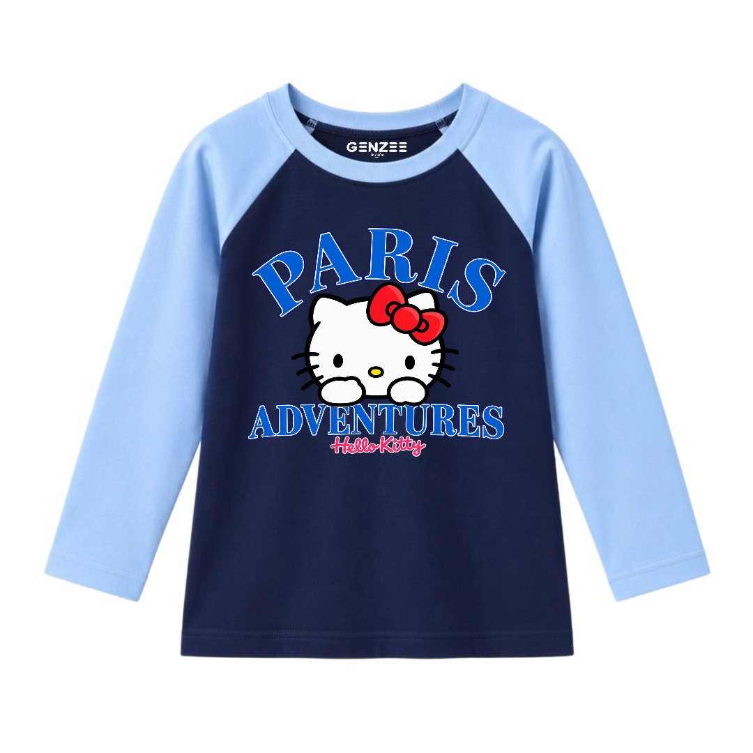 JUNIOR - HELLO KITTY PARIS FULL SLEEVES RAGLAN DP016