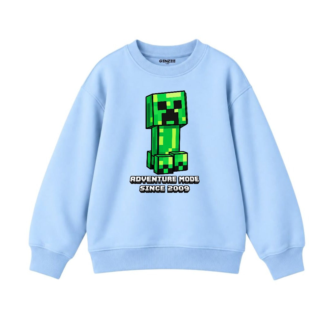 JUNIOR - ADVANTURE MODE MINECRAFT SWEATSHIRT DP023