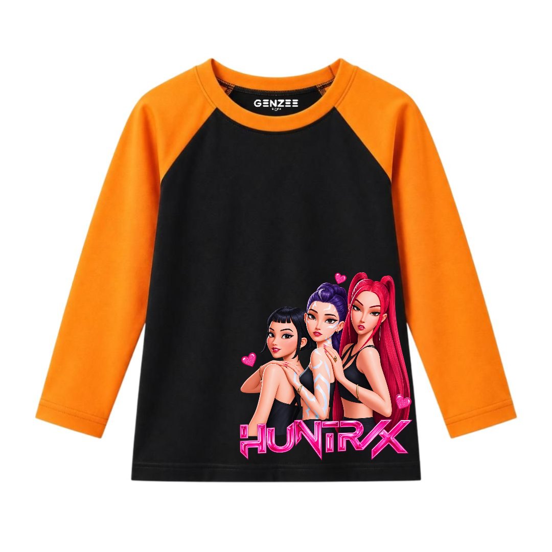 JUNIOR - HUNTRX GIRLS FULL SLEEVES RAGLAN DP008