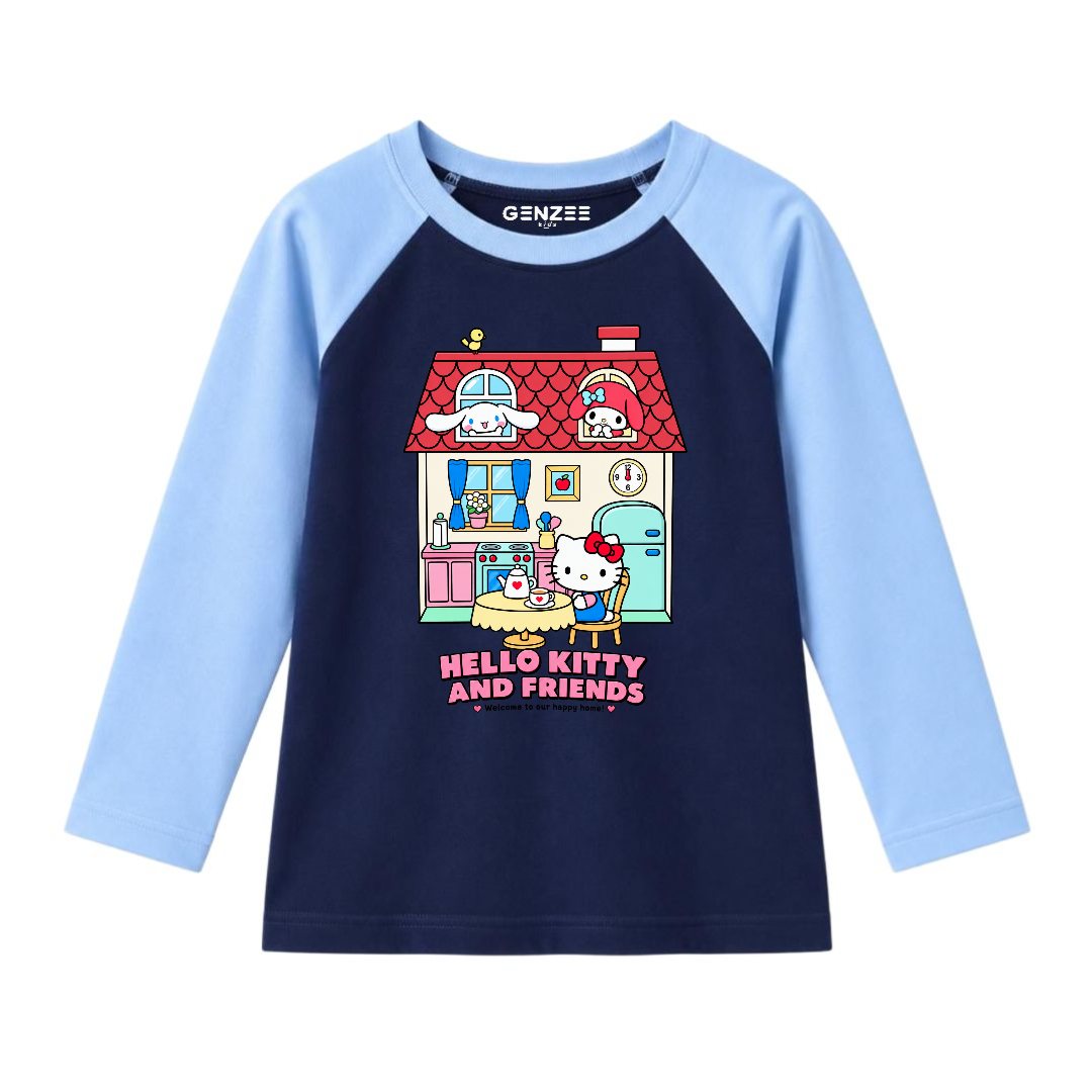 JUNIOR - HELLO KITTY AND FRIENDS FULL SLEEVES RAGLAN DP018
