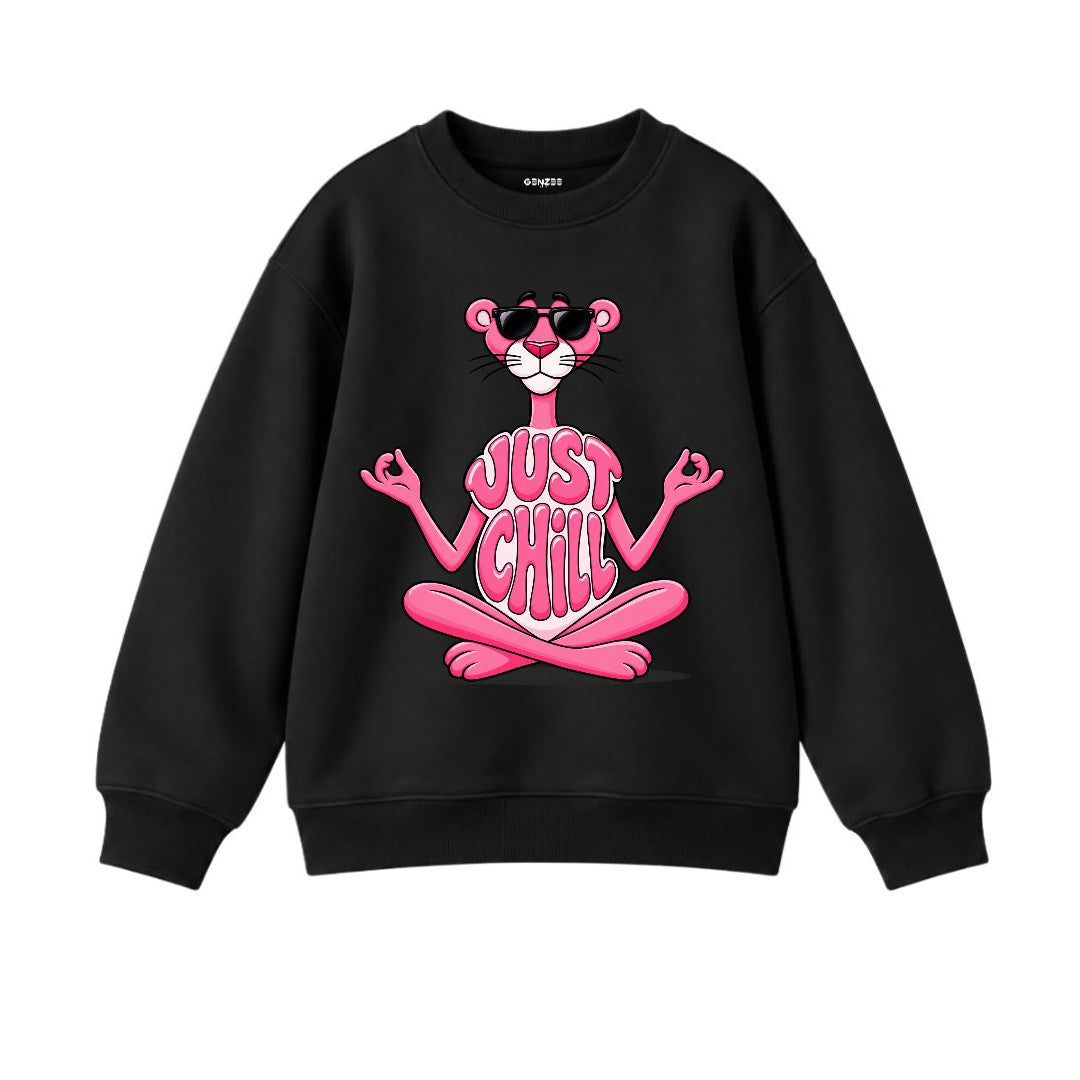 JUNIOR - PINK PANTHER JUST CHILL SWEATSHIRT DP040