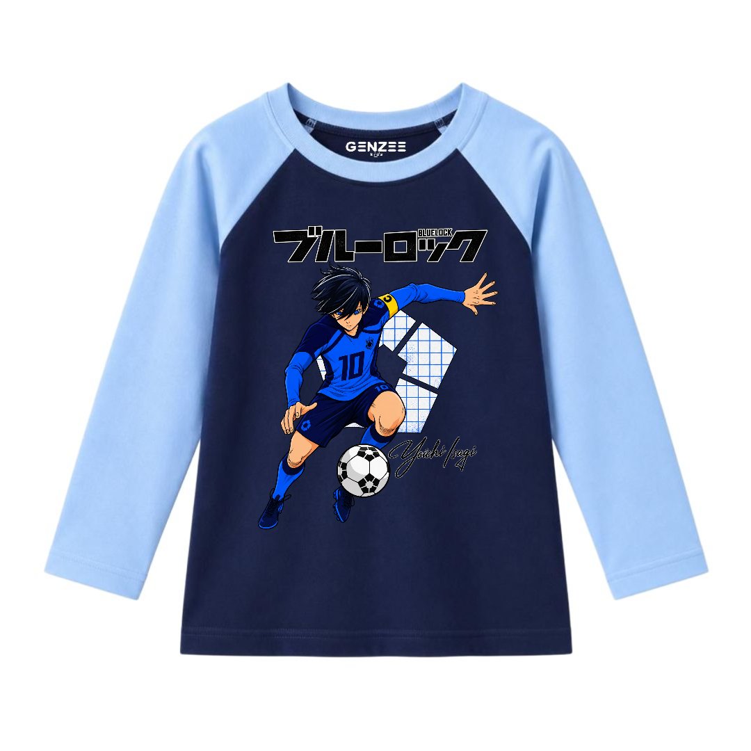 JUNIOR - BLUE LOCK FOOTBALL FULL SLEEVES RAGLAN DP019