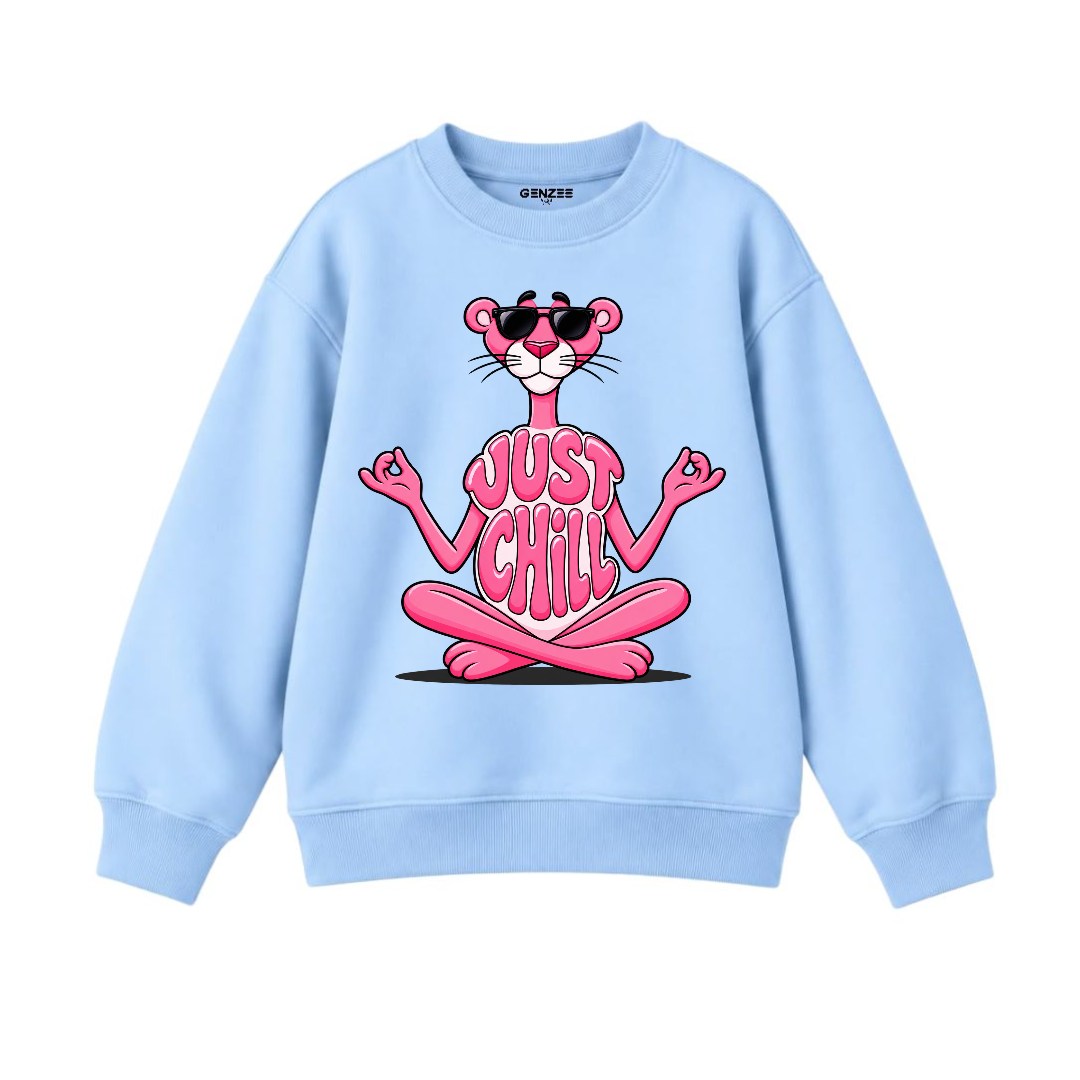 JUNIOR - PINK PANTHER JUST CHILL SWEATSHIRT DP040