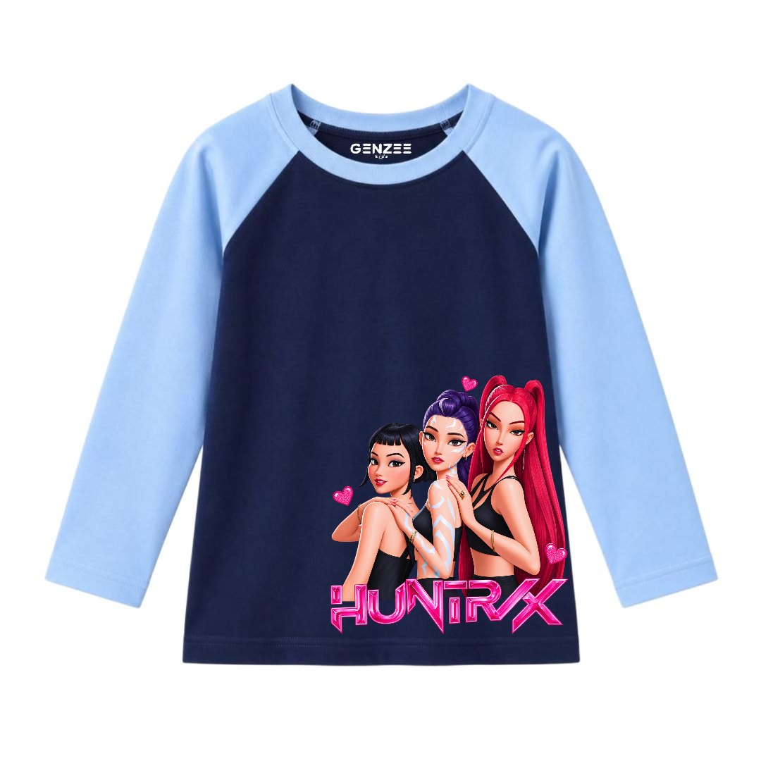 JUNIOR - HUNTRX GIRLS FULL SLEEVES RAGLAN DP008