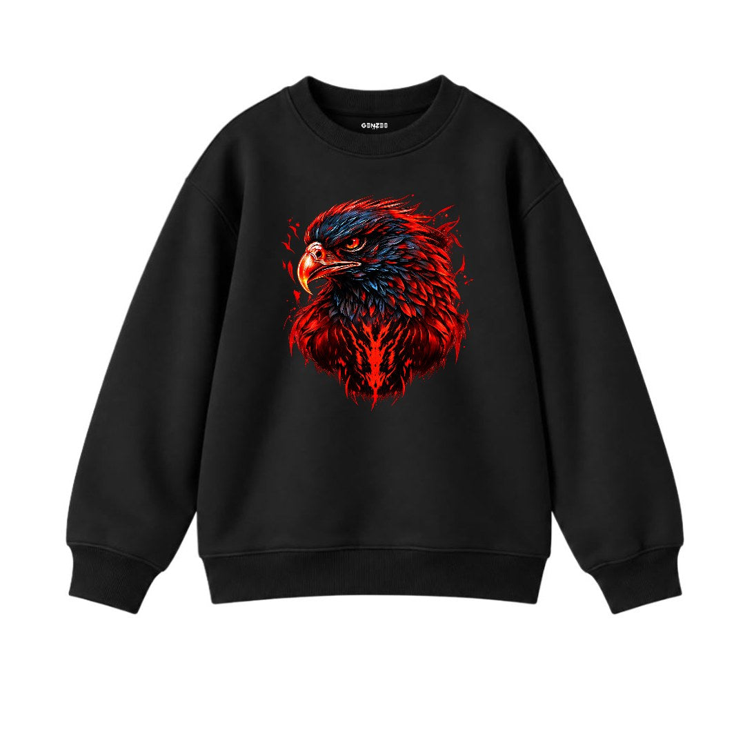 JUNIOR - RED FURY EAGLE SWEATSHIRT DP052