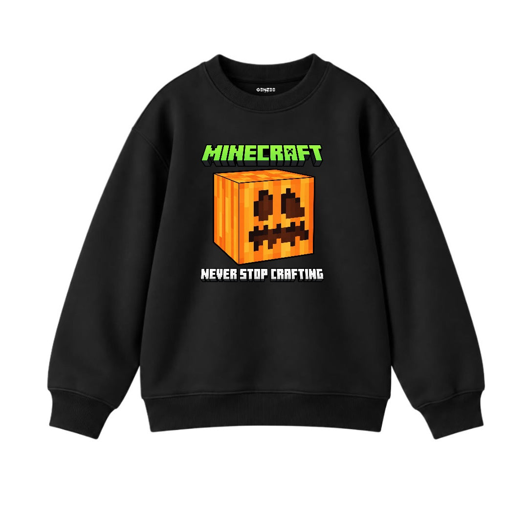 JUNIOR - NEVER STOP MINECRAFT SWEATSHIRT DP025