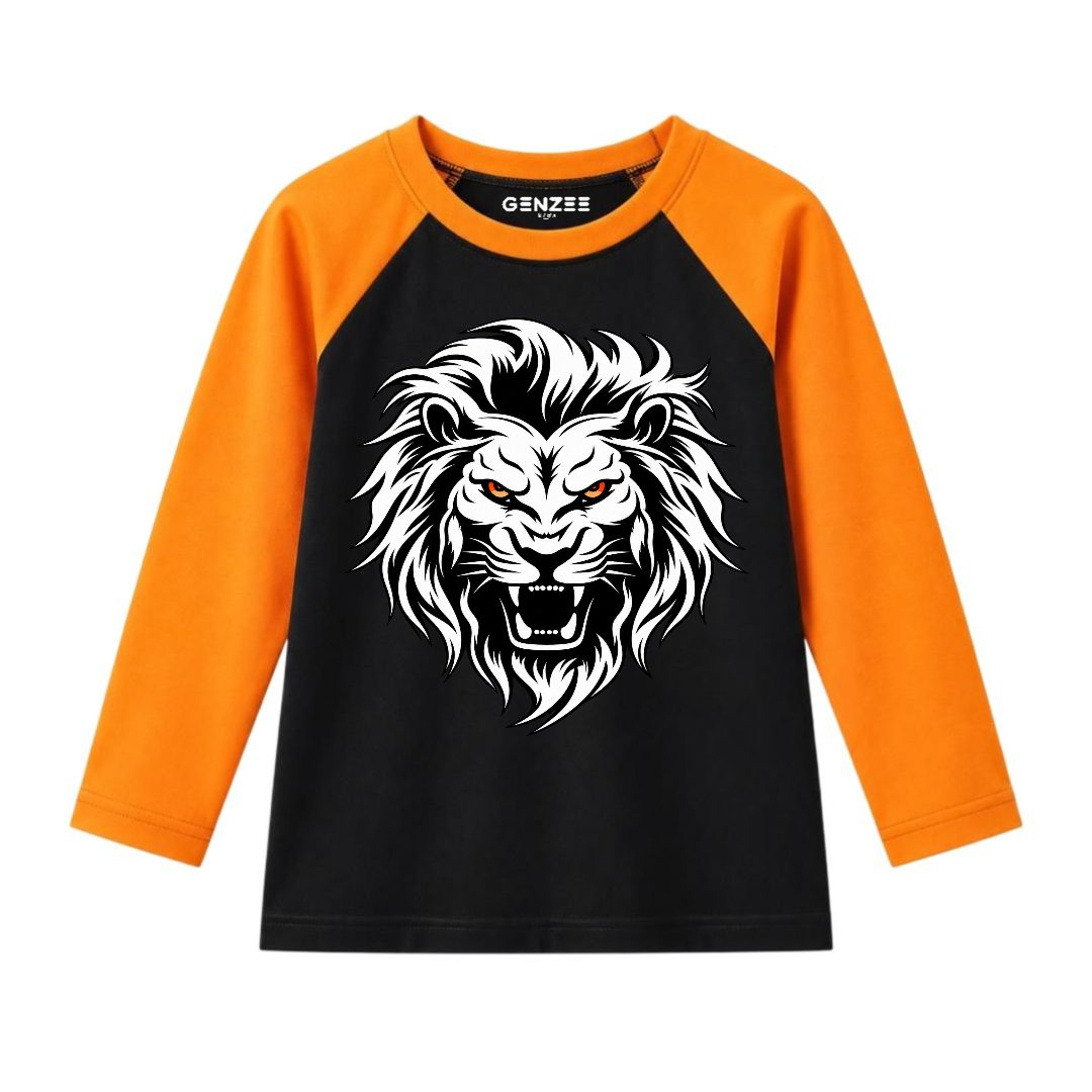 JUNIOR - LION KING FACE FULL SLEEVES RAGLAN DP036