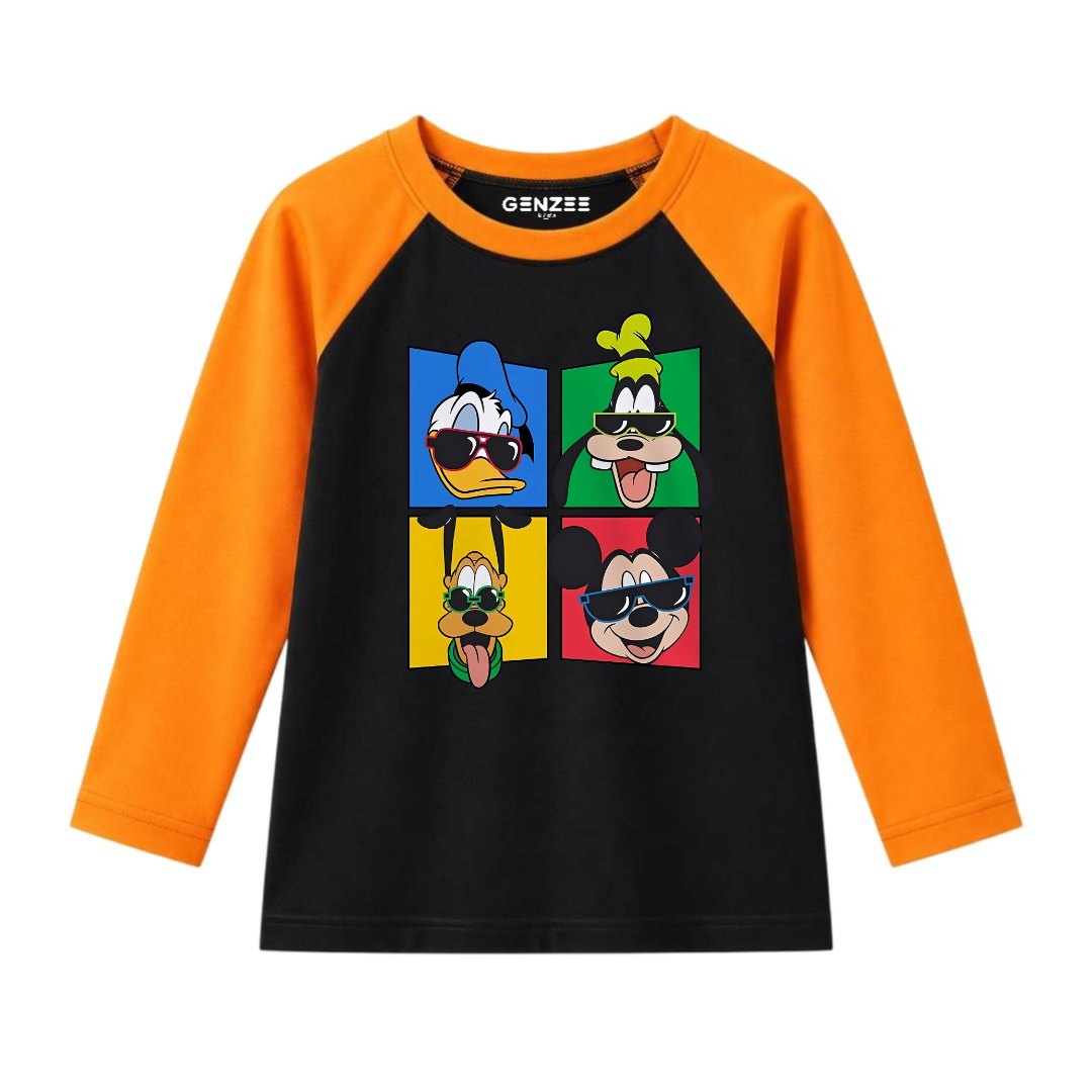 JUNIOR - DISNEY CHARACTERS FULL SLEEVES RAGLAN DP026