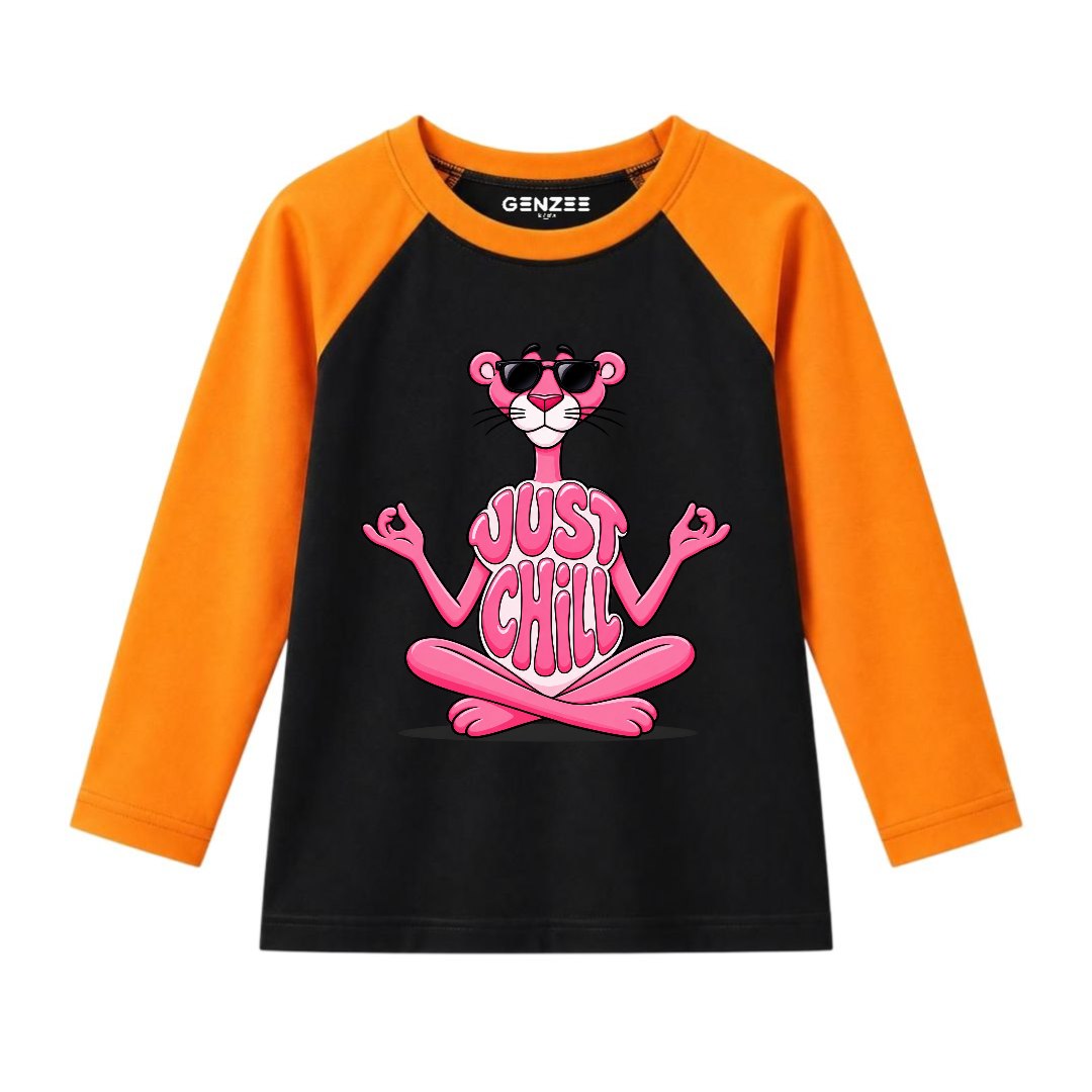 JUNIOR - PINK PANTHER JUST CHILL FULL SLEEVES RAGLAN DP040