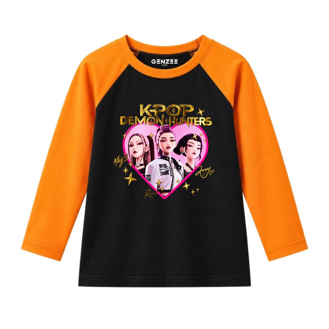 JUNIOR - KPOP-DEMON HUNTRX FULL SLEEVES RAGLAN DP005