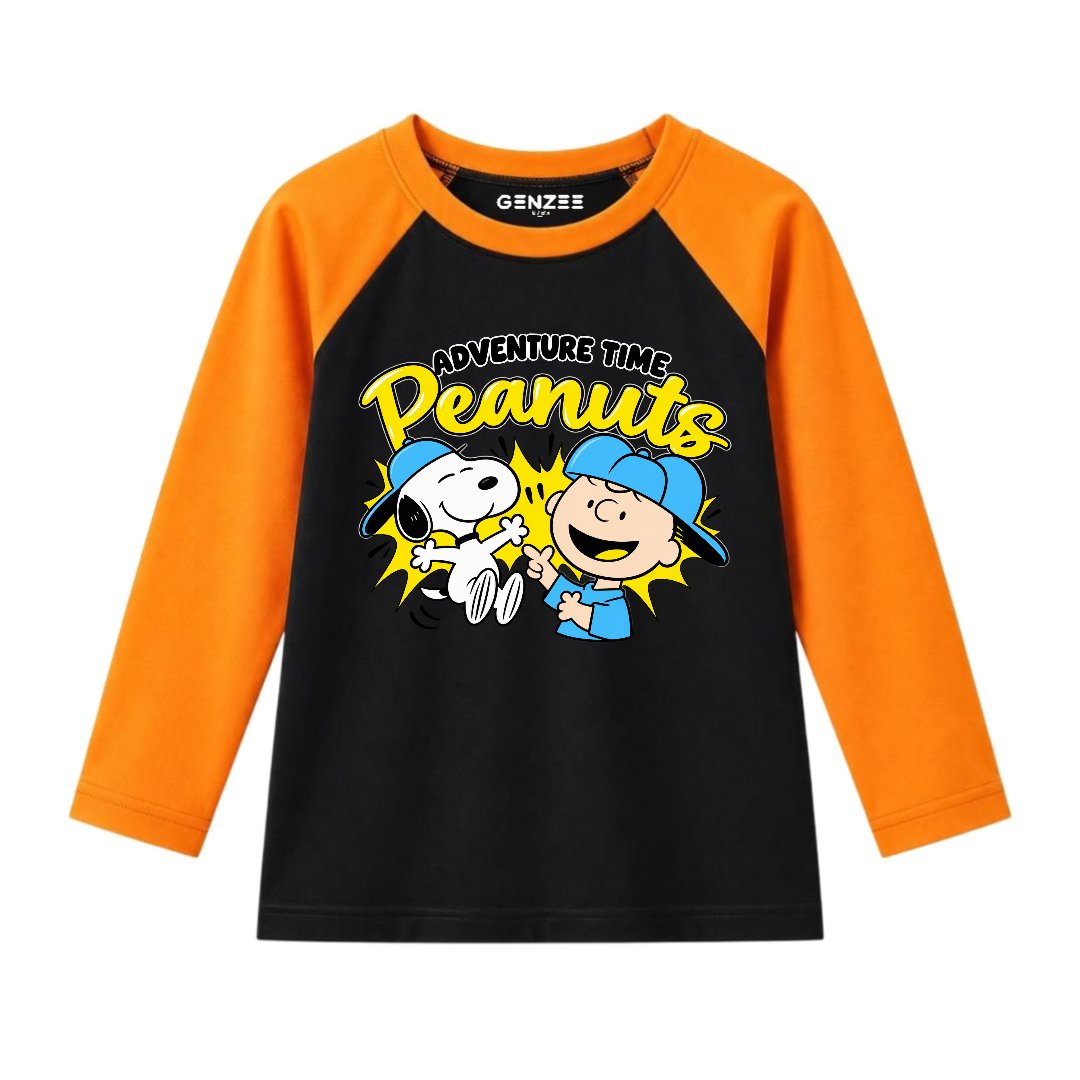 JUNIOR - ADVANTURE TIME PEAUNTS FULL SLEEVES RAGLAN DP015