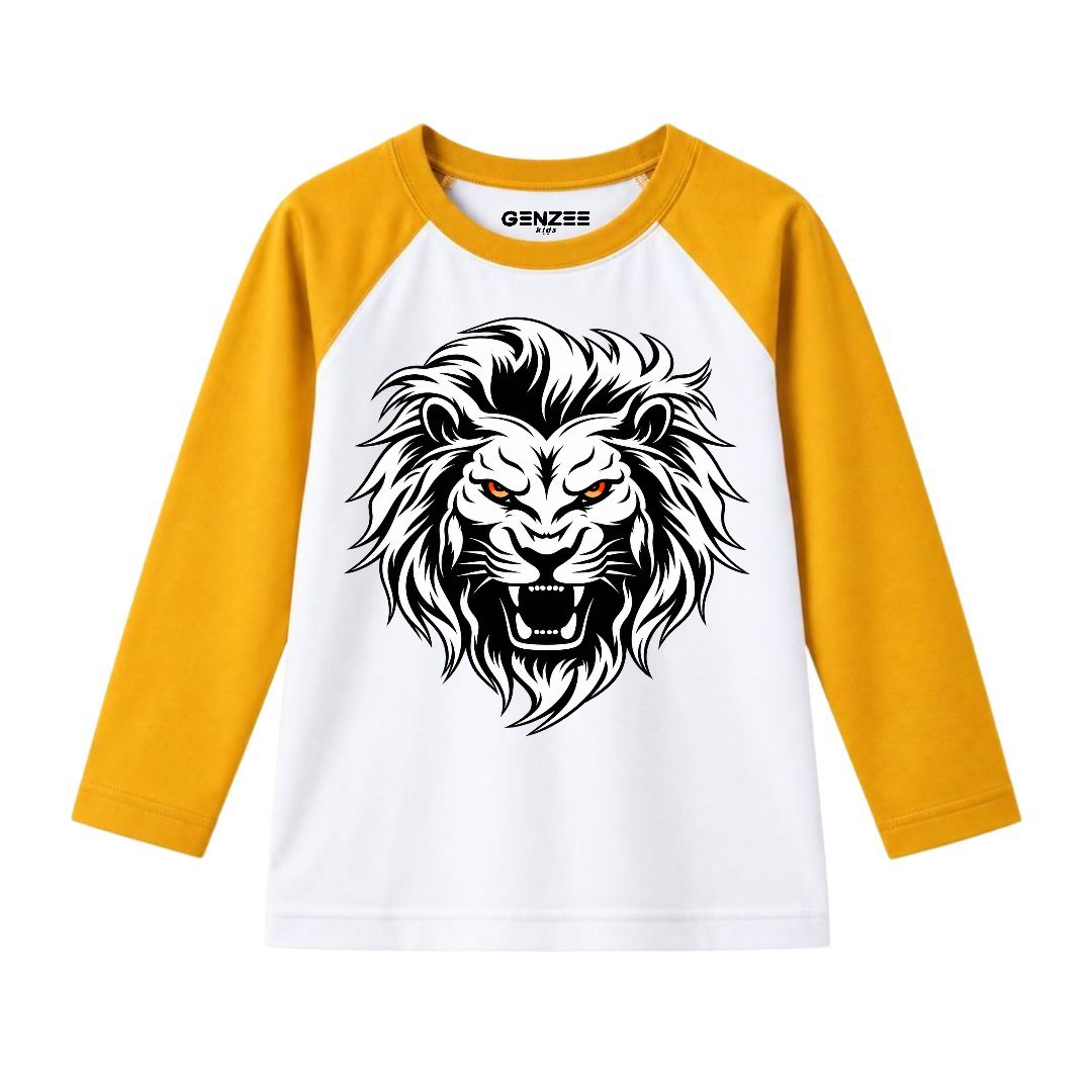 JUNIOR - LION KING FACE FULL SLEEVES RAGLAN DP036