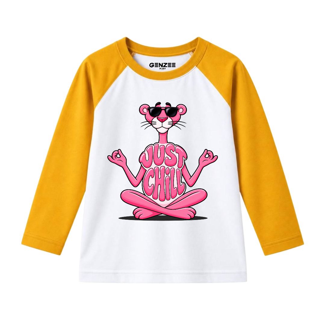 JUNIOR - PINK PANTHER JUST CHILL FULL SLEEVES RAGLAN DP040