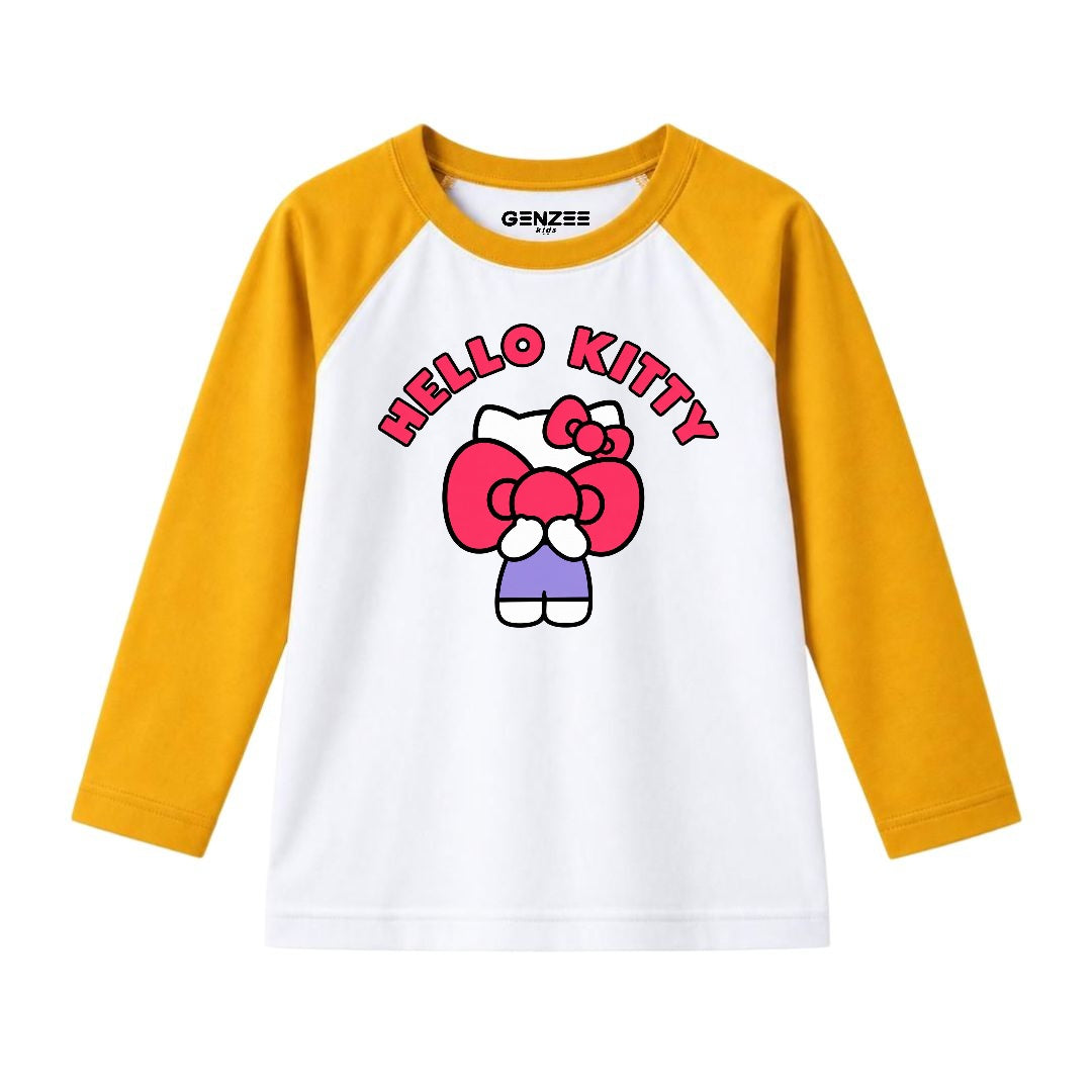 JUNIOR - HELLO KITTY FULL SLEEVES RAGLAN DP024