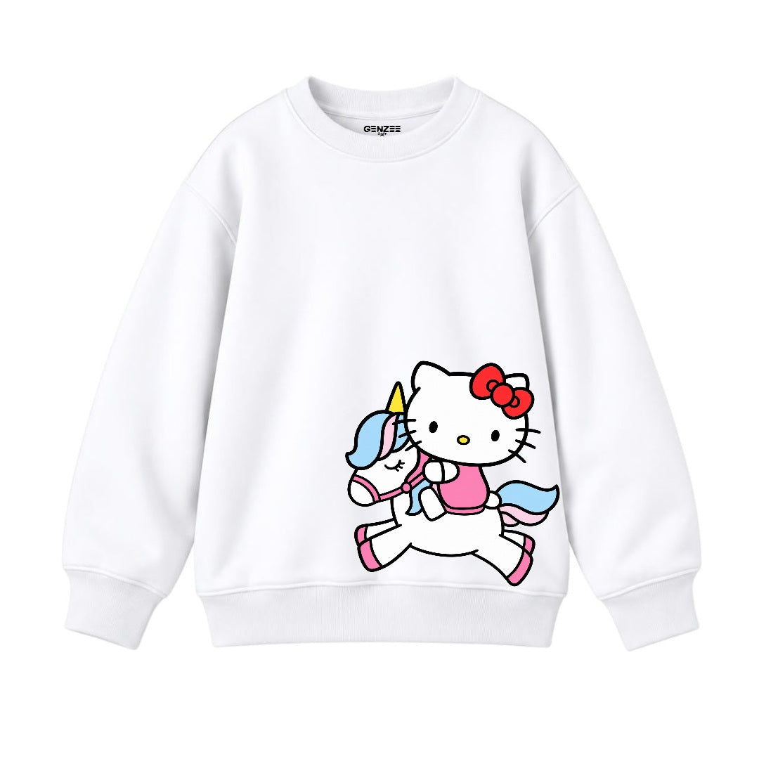 JUNIOR - KITTY WITH HORSE SWEATSHIRT DP032