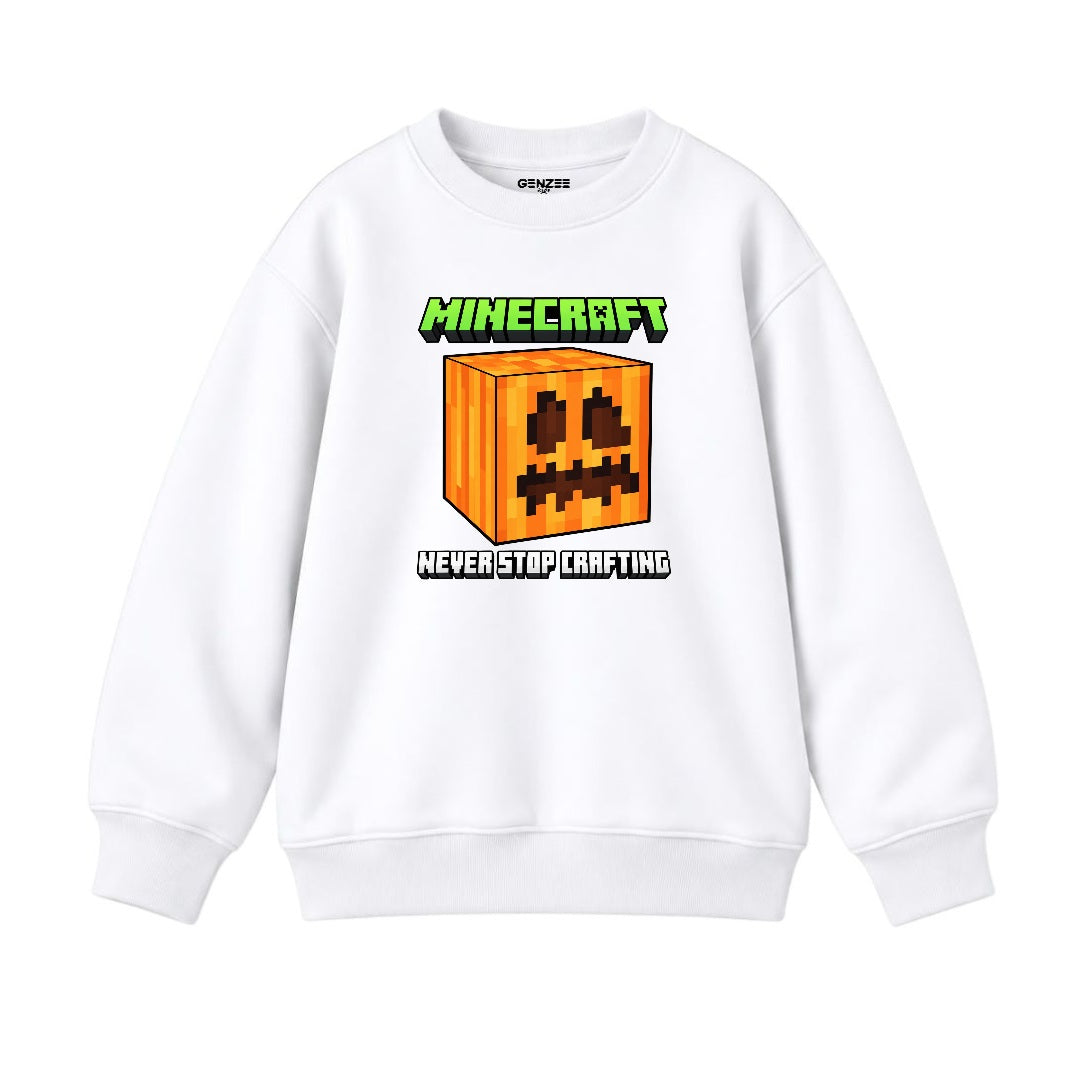 JUNIOR - NEVER STOP MINECRAFT SWEATSHIRT DP025
