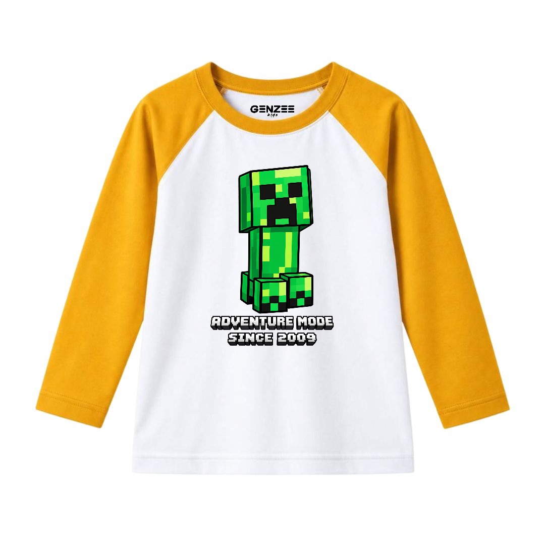 JUNIOR - ADVANTURE MODE MINECRAFT FULL SLEEVES RAGLAN DP023