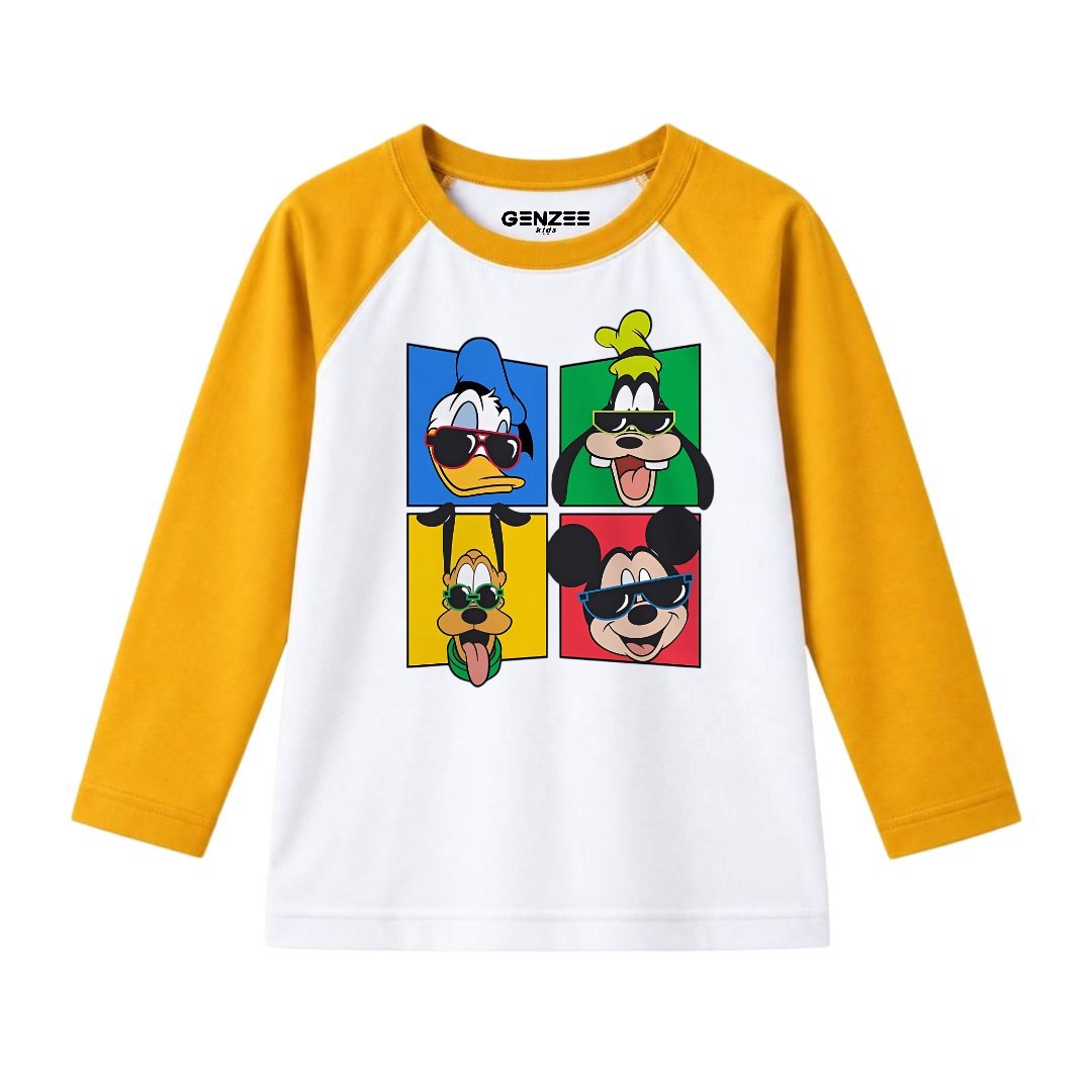 JUNIOR - DISNEY CHARACTERS FULL SLEEVES RAGLAN DP026