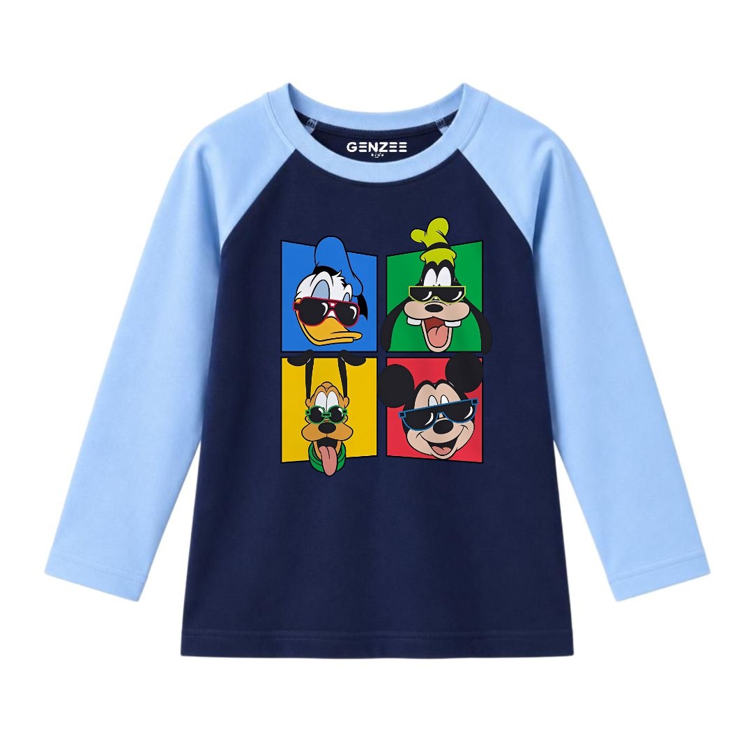 JUNIOR - DISNEY CHARACTERS FULL SLEEVES RAGLAN DP026