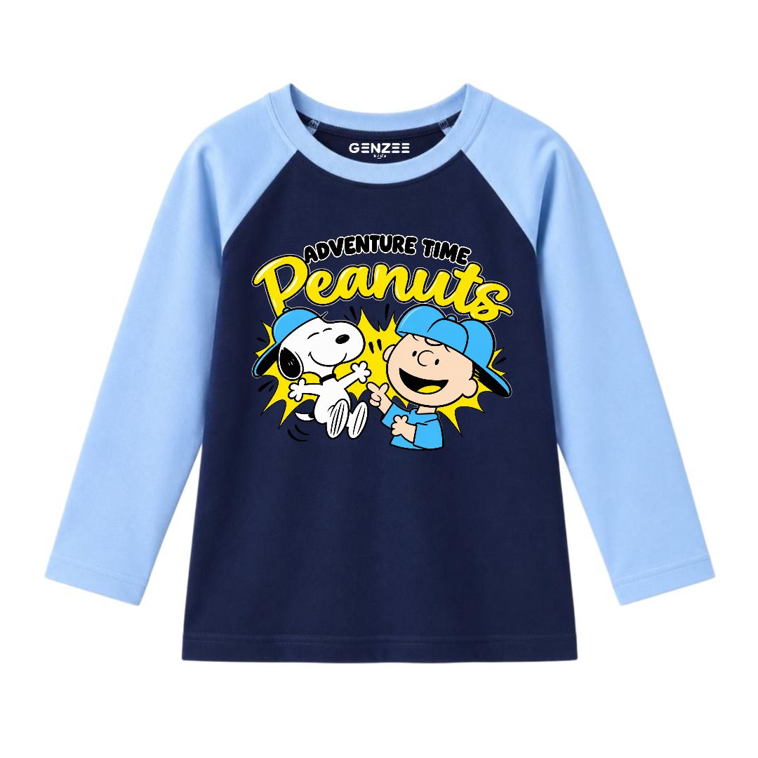 JUNIOR - ADVANTURE TIME PEAUNTS FULL SLEEVES RAGLAN DP015