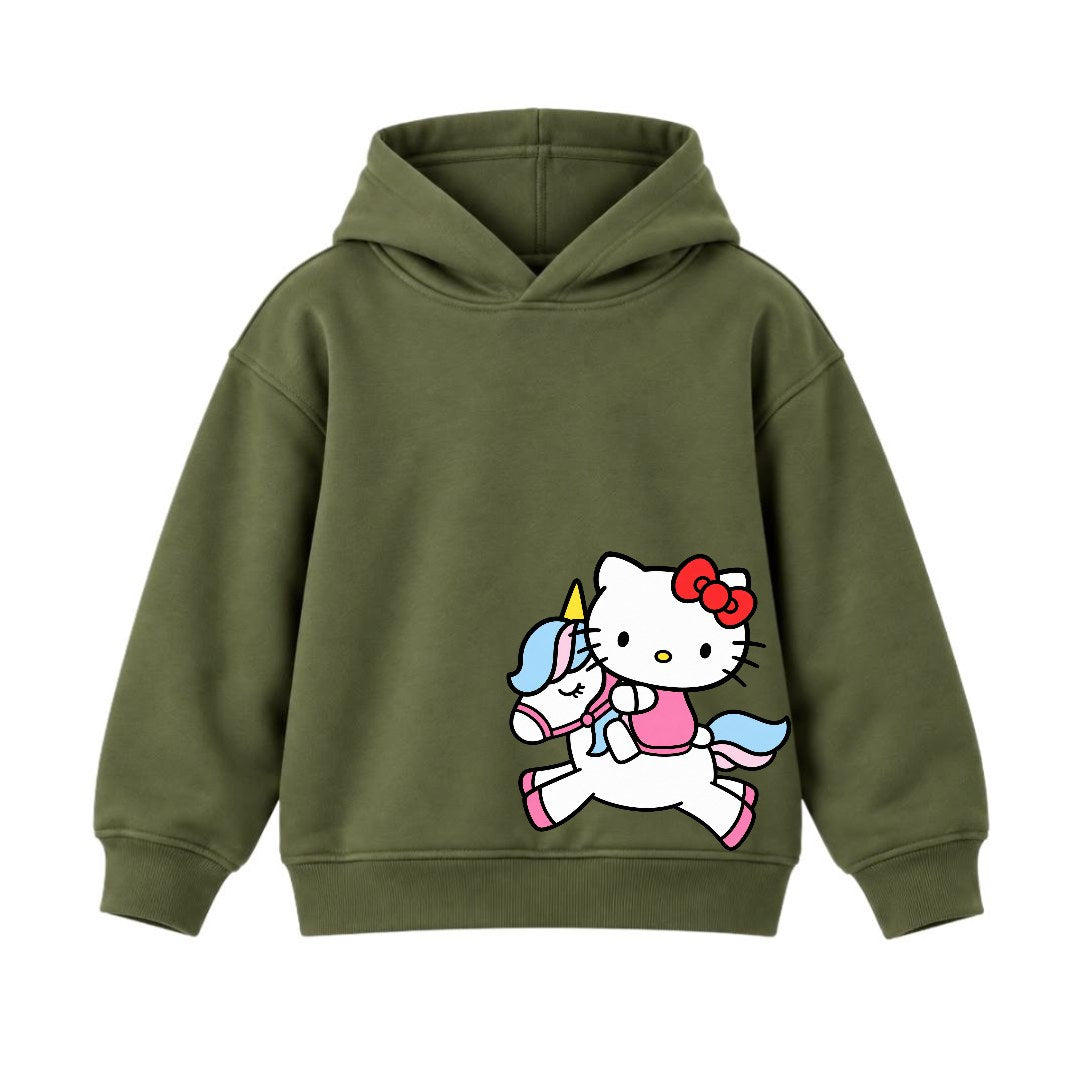 JUNIOR - KITTY WITH HORSE HOODIE DP010