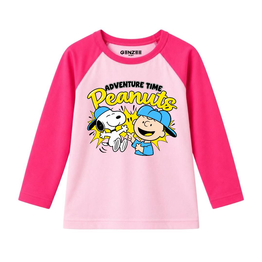 JUNIOR - ADVANTURE TIME PEAUNTS FULL SLEEVES RAGLAN DP015