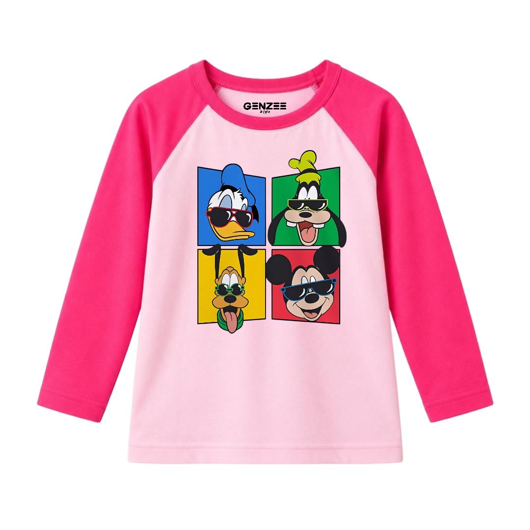 JUNIOR - DISNEY CHARACTERS FULL SLEEVES RAGLAN DP026