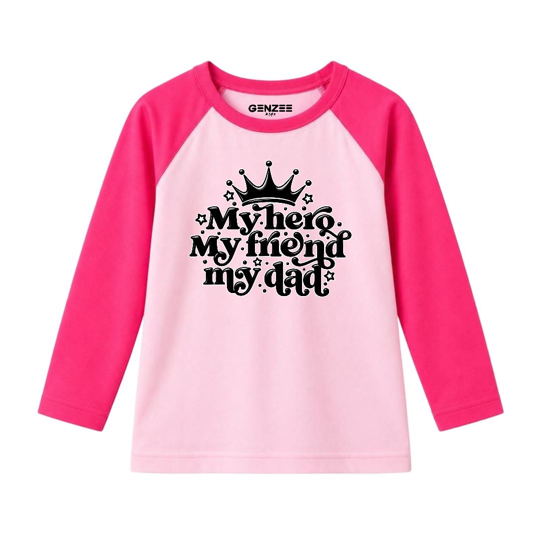 JUNIOR - MY HERO MY DAD FULL SLEEVES RAGLAN DP049