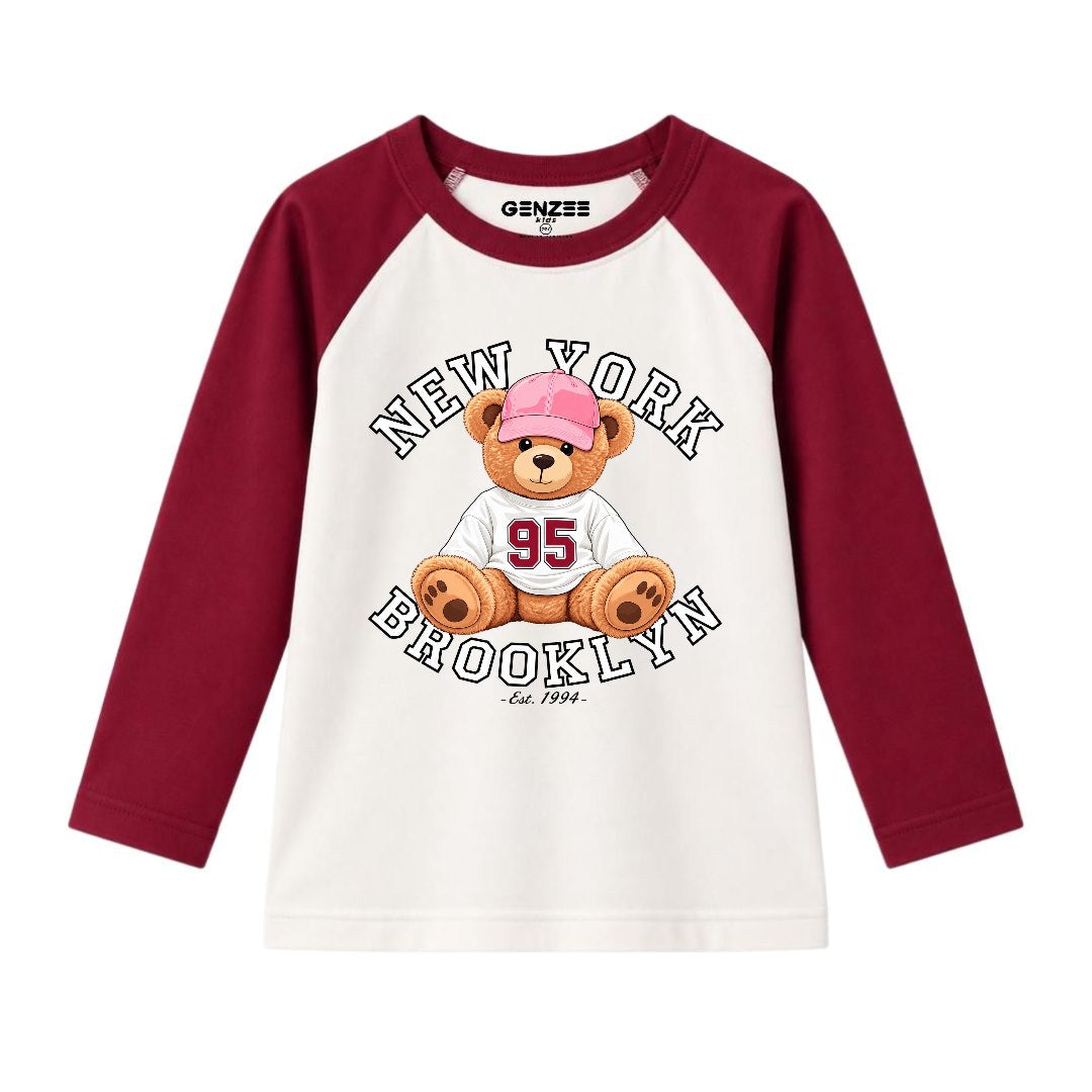 JUNIOR - NEW YORK BEAR FULL SLEEVES RAGLAN DP009
