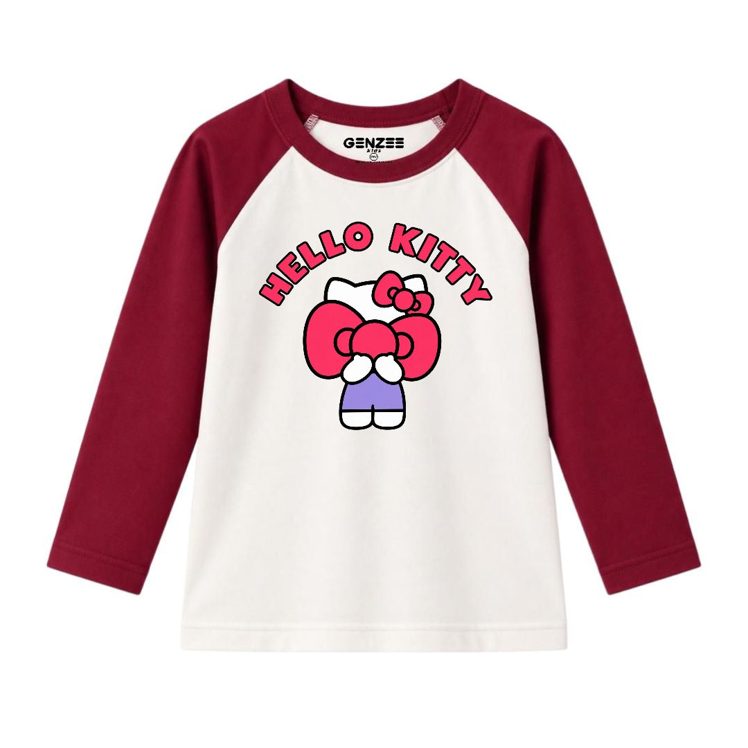 JUNIOR - HELLO KITTY FULL SLEEVES RAGLAN DP024