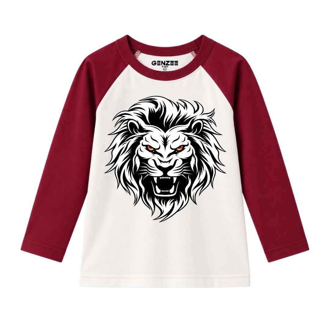 JUNIOR - LION KING FACE FULL SLEEVES RAGLAN DP036