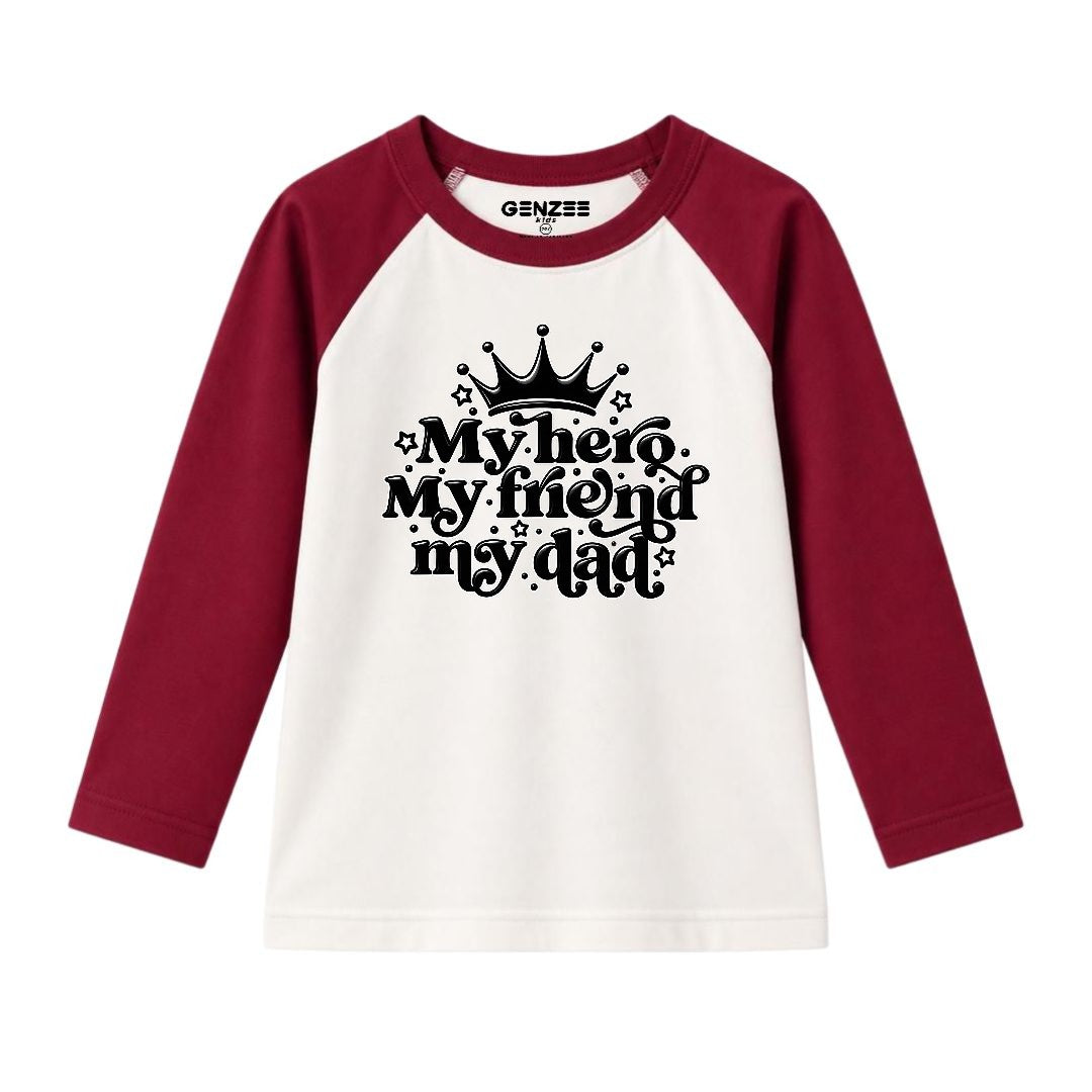 JUNIOR - MY HERO MY DAD FULL SLEEVES RAGLAN DP049