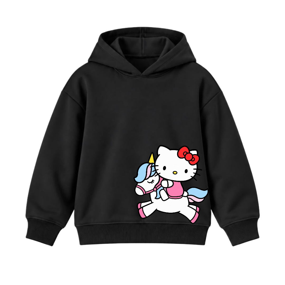 JUNIOR - KITTY WITH HORSE HOODIE DP010