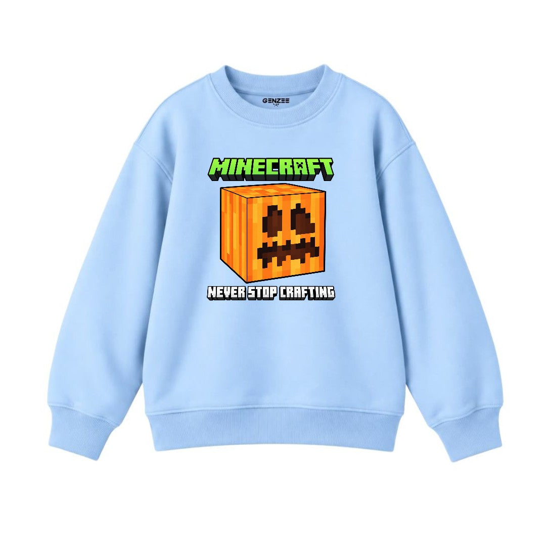JUNIOR - NEVER STOP MINECRAFT SWEATSHIRT DP025