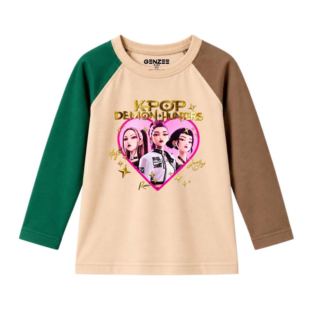 JUNIOR - KPOP-DEMON HUNTRX FULL SLEEVES RAGLAN DP005