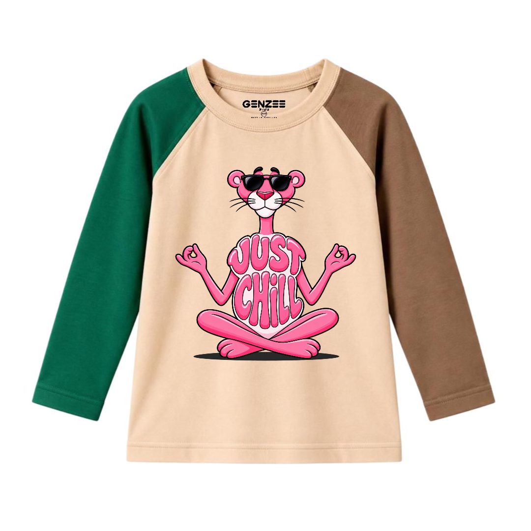 JUNIOR - PINK PANTHER JUST CHILL FULL SLEEVES RAGLAN DP040