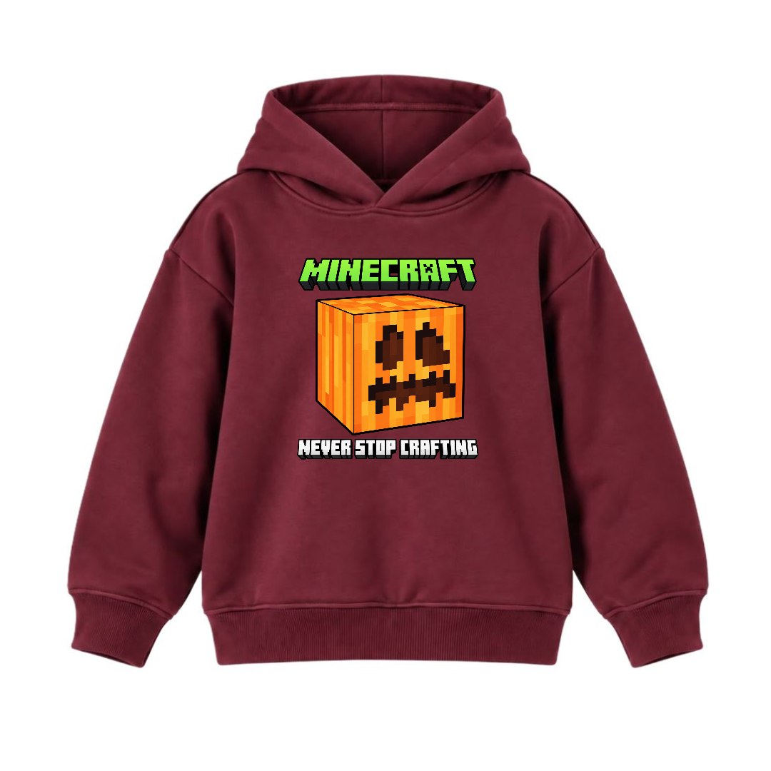 JUNIOR - NEVER STOP MINECRAFT HOODIE DP006
