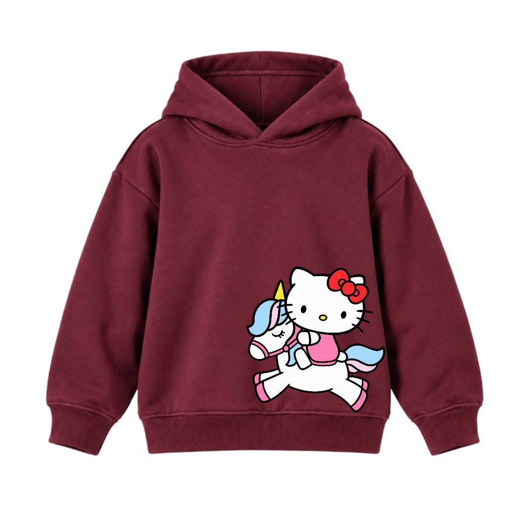 JUNIOR - KITTY WITH HORSE HOODIE DP010