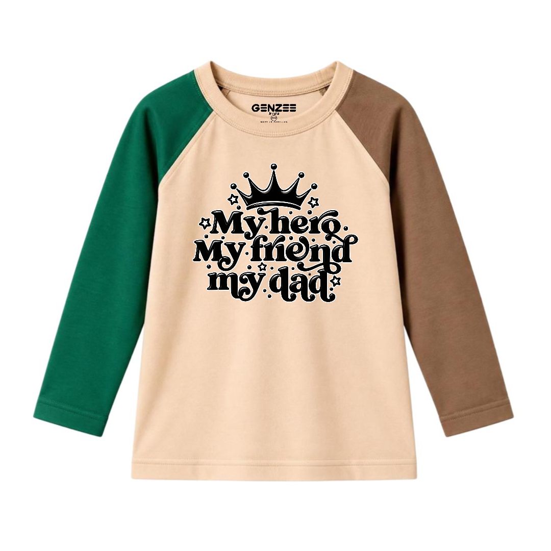 JUNIOR - MY HERO MY DAD FULL SLEEVES RAGLAN DP049