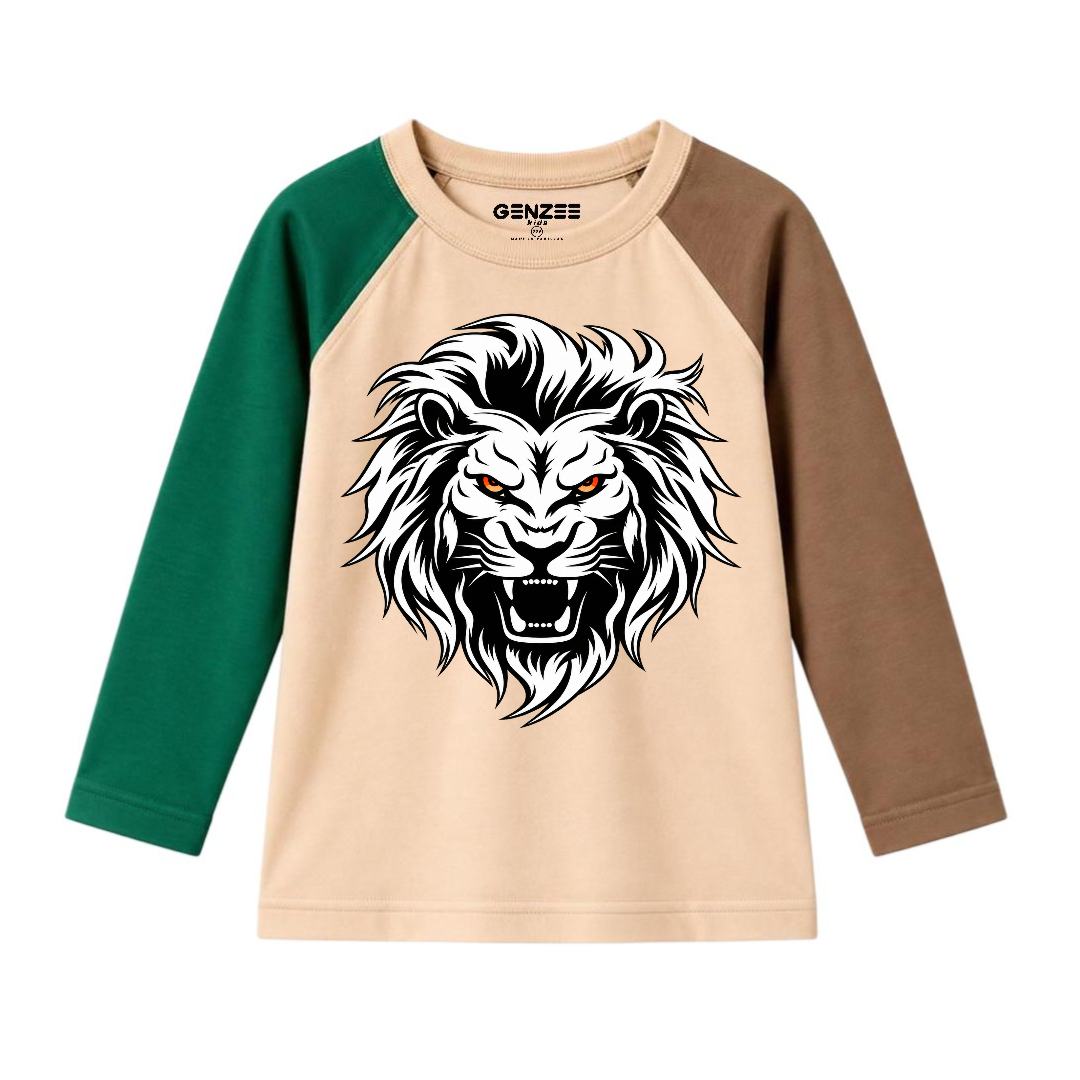 JUNIOR - LION KING FACE FULL SLEEVES RAGLAN DP036