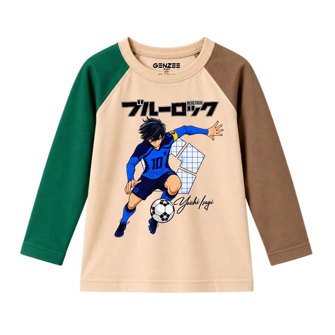 JUNIOR - BLUE LOCK FOOTBALL FULL SLEEVES RAGLAN DP019