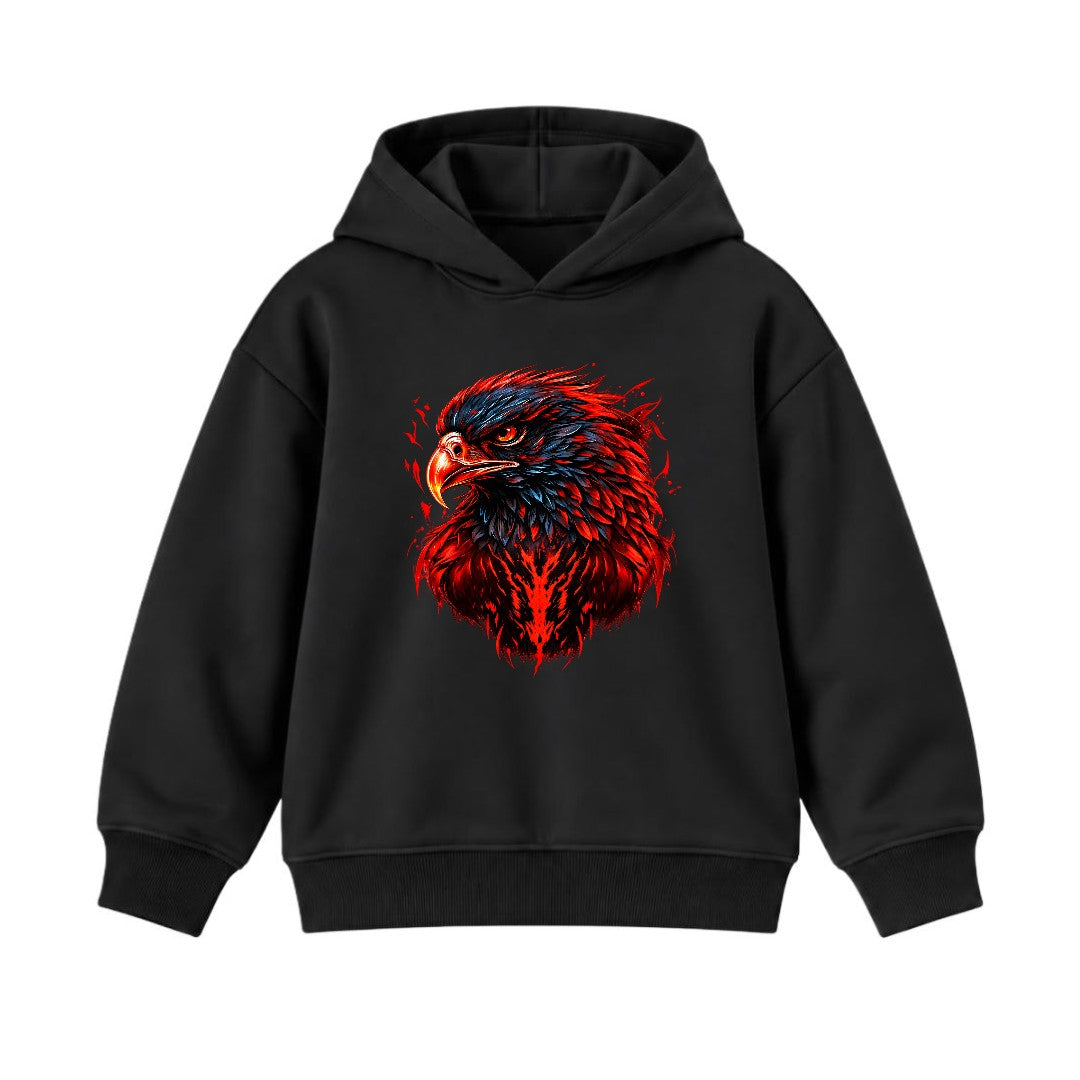 JUNIOR - RED FURY EAGLE HOODIE DP052