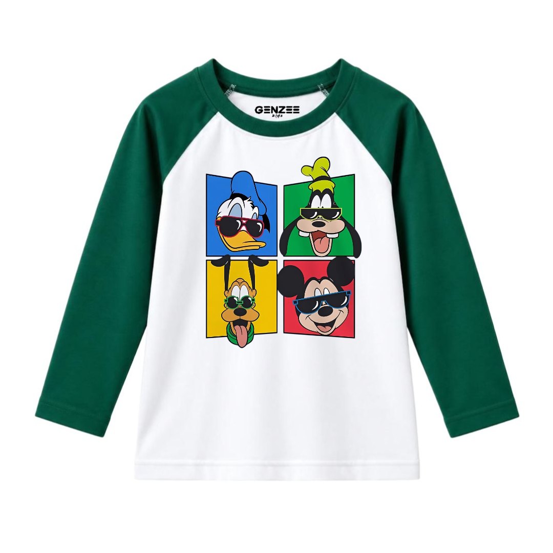 JUNIOR - DISNEY CHARACTERS FULL SLEEVES RAGLAN DP026