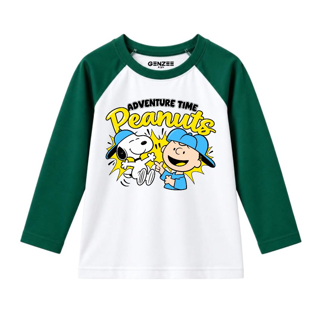 JUNIOR - ADVANTURE TIME PEAUNTS FULL SLEEVES RAGLAN DP015