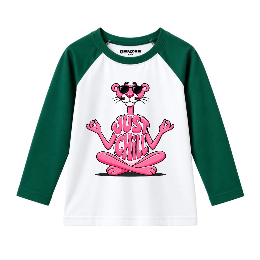 JUNIOR - PINK PANTHER JUST CHILL FULL SLEEVES RAGLAN DP040