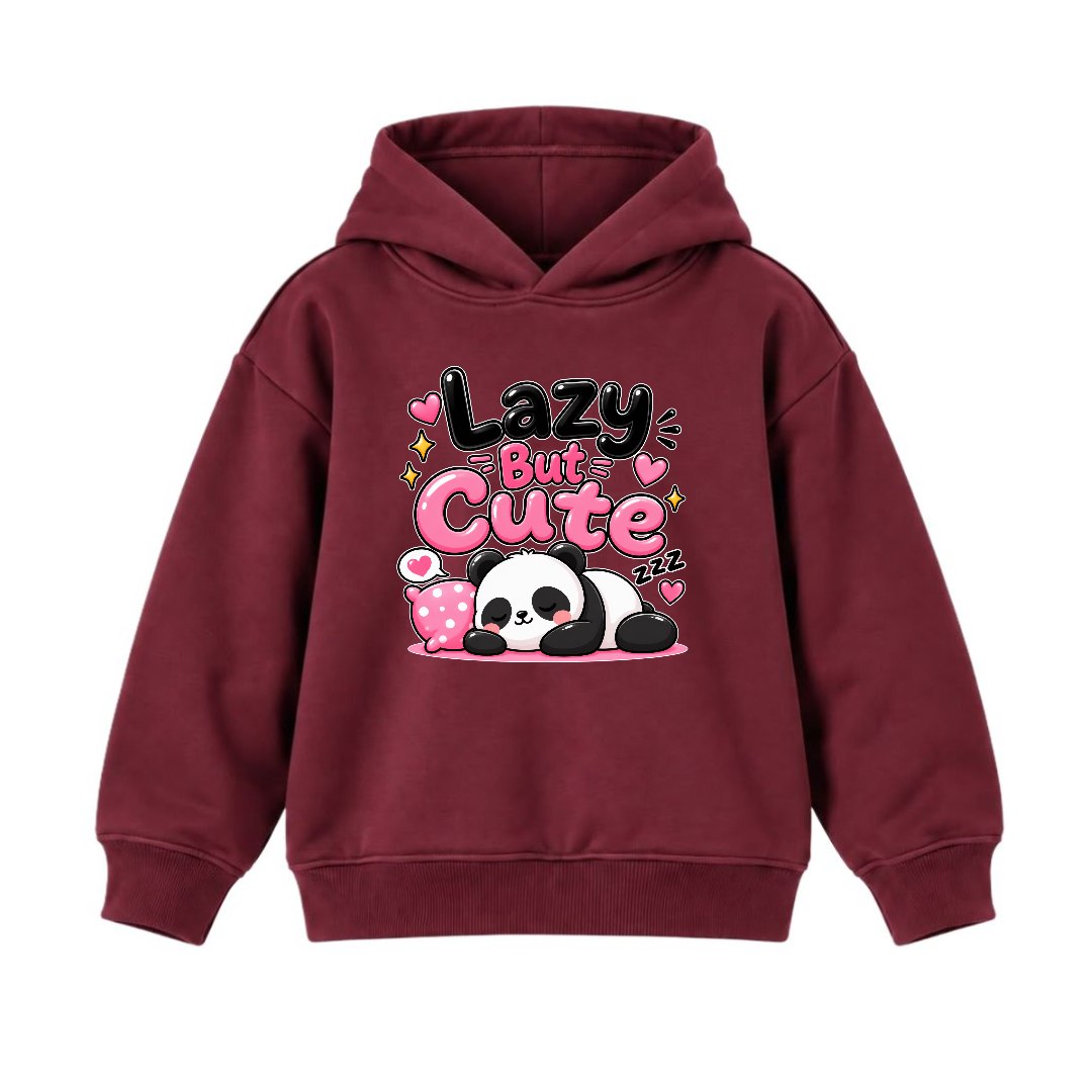 JUNIOR - LAZY BUT CUTE PANDA HOODIE DP037