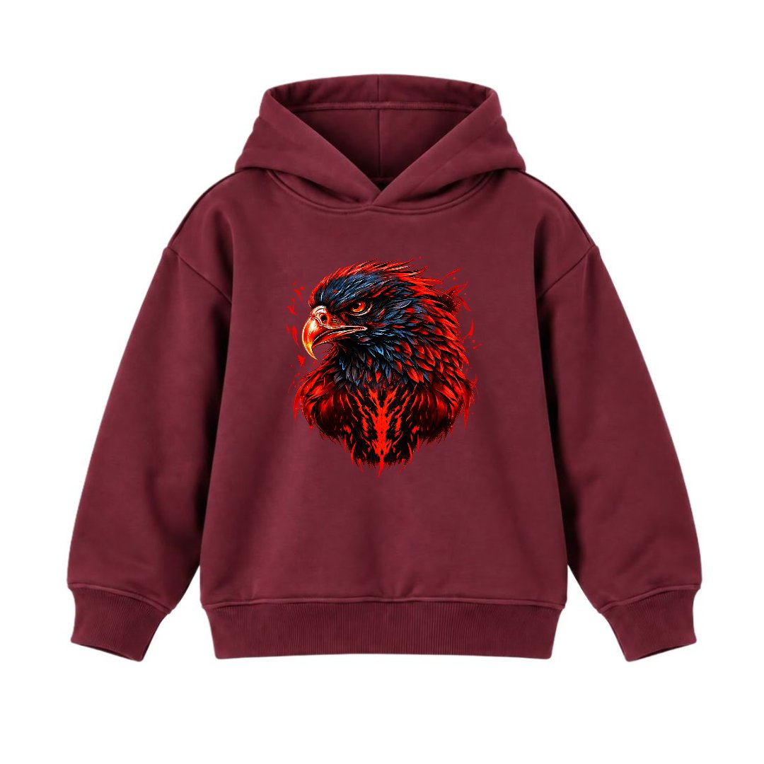JUNIOR - RED FURY EAGLE HOODIE DP052