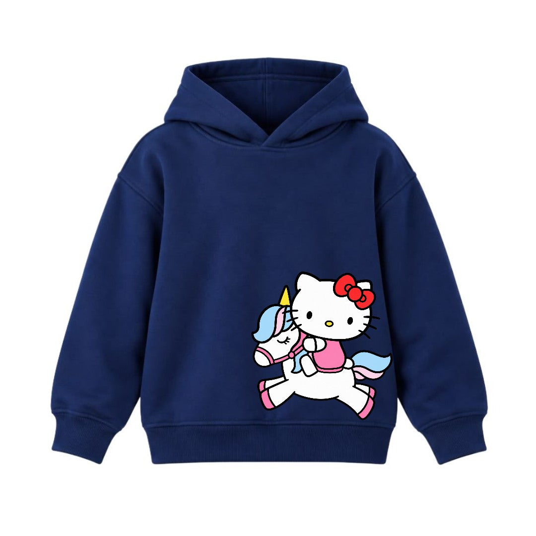 JUNIOR - KITTY WITH HORSE HOODIE DP010