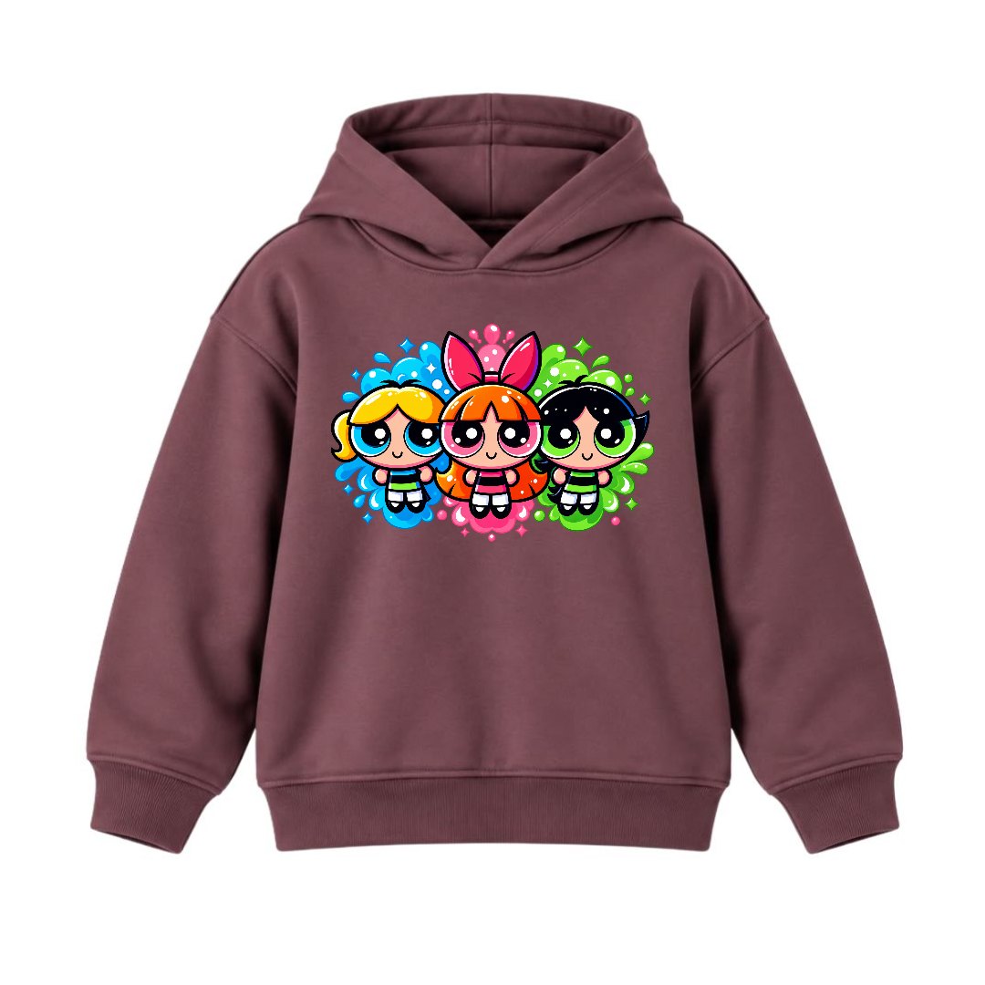 JUNIOR - MULTI POWERPUFF GIRLS HOODIE DP047