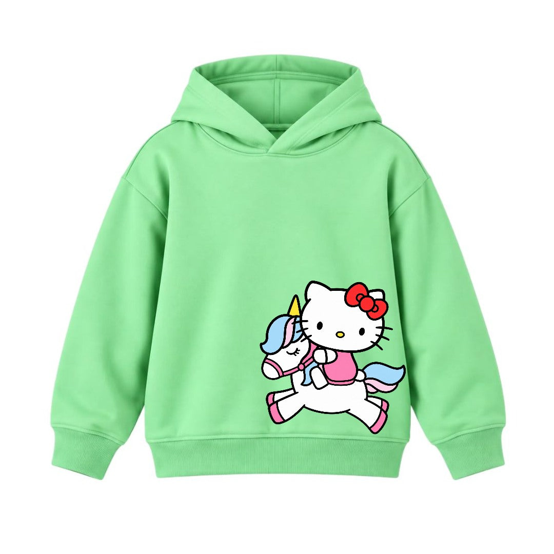 JUNIOR - KITTY WITH HORSE HOODIE DP010